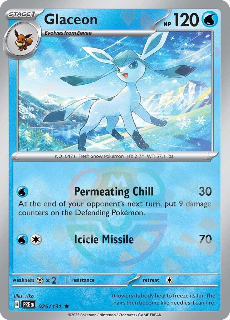 Glaceon (025/131) (Master Ball Pattern) [Scarlet & Violet: Prismatic Evolutions] - The Mythic Store | 24h Order Processing
