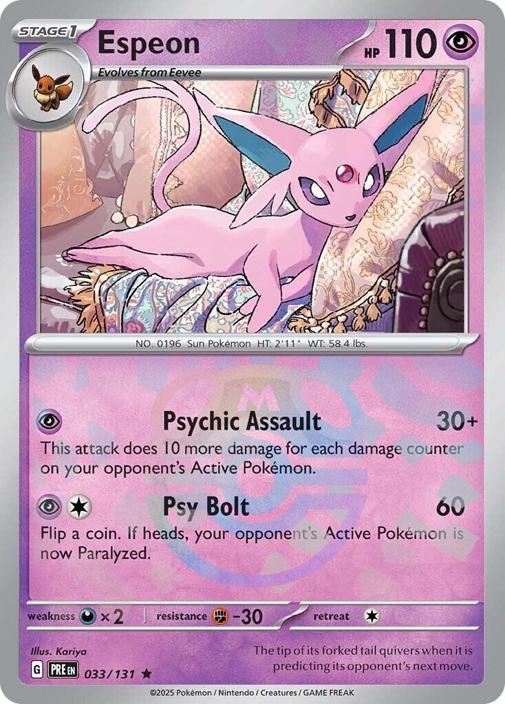 Espeon (033/131) (Master Ball Pattern) [Scarlet & Violet: Prismatic Evolutions] - The Mythic Store | 24h Order Processing