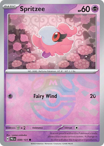 Spritzee (038/131) (Master Ball Pattern) [Scarlet & Violet: Prismatic Evolutions] - The Mythic Store | 24h Order Processing