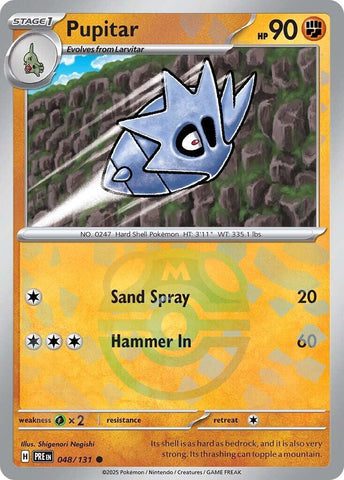 Pupitar (048/131) (Master Ball Pattern) [Scarlet & Violet: Prismatic Evolutions] - The Mythic Store | 24h Order Processing