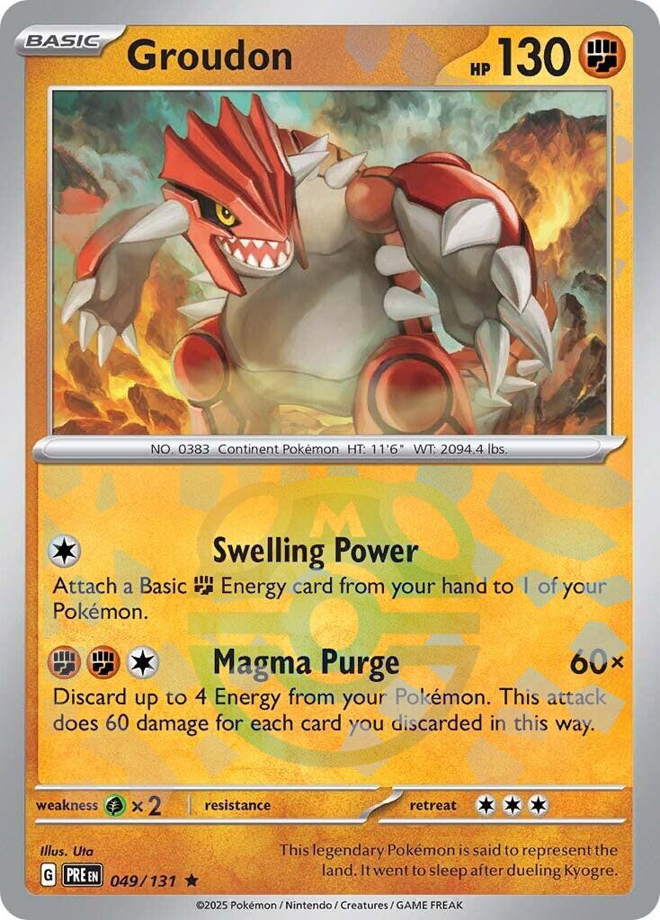 Groudon (049/131) (Master Ball Pattern) [Scarlet & Violet: Prismatic Evolutions] - The Mythic Store | 24h Order Processing