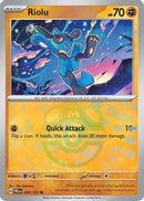 Riolu (050/131) (Master Ball Pattern) [Scarlet & Violet: Prismatic Evolutions] - The Mythic Store | 24h Order Processing