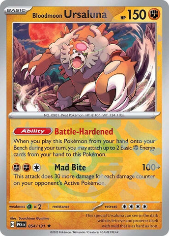 Bloodmoon Ursaluna (054/131) (Master Ball Pattern) [Scarlet & Violet: Prismatic Evolutions] - The Mythic Store | 24h Order Processing