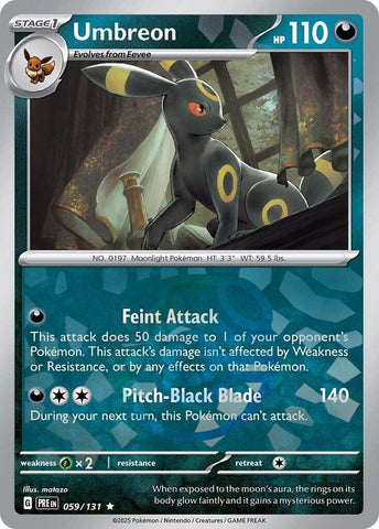 Umbreon (059/131) (Master Ball Pattern) [Scarlet & Violet: Prismatic Evolutions] - The Mythic Store | 24h Order Processing