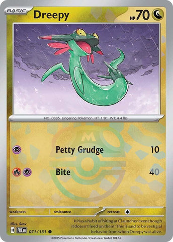Dreepy (071/131) (Master Ball Pattern) [Scarlet & Violet: Prismatic Evolutions] - The Mythic Store | 24h Order Processing