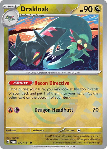 Drakloak (072/131) (Master Ball Pattern) [Scarlet & Violet: Prismatic Evolutions] - The Mythic Store | 24h Order Processing