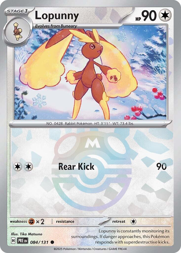 Lopunny (084/131) (Master Ball Pattern) [Scarlet & Violet: Prismatic Evolutions] - The Mythic Store | 24h Order Processing