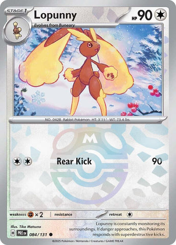 Lopunny (084/131) (Master Ball Pattern) [Scarlet & Violet: Prismatic Evolutions] - The Mythic Store | 24h Order Processing