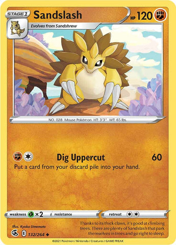 Sandslash (132/264) [Sword & Shield: Fusion Strike] - The Mythic Store | 24h Order Processing