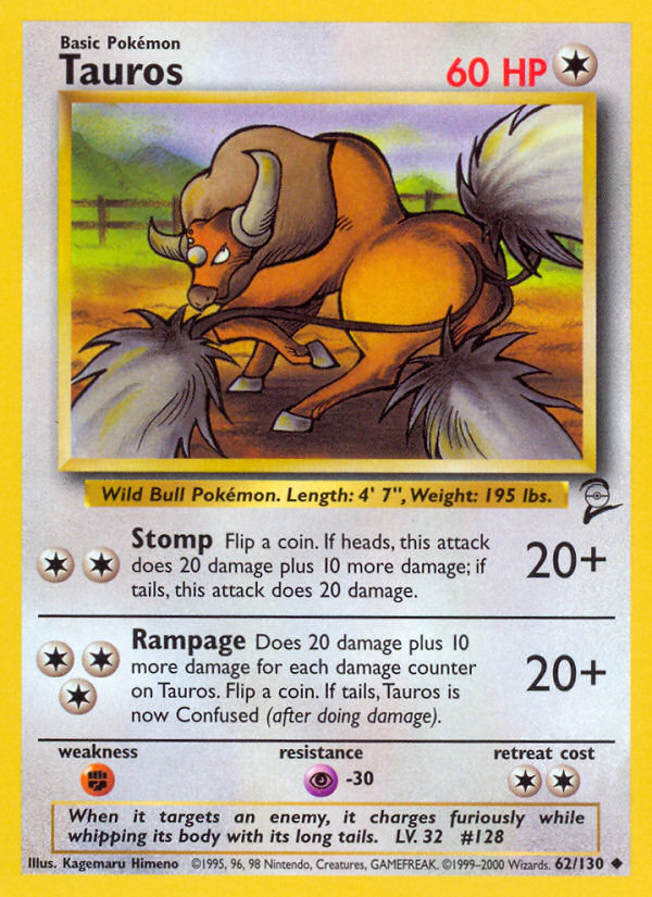 Tauros (62/130) [Base Set 2] - The Mythic Store | 24h Order Processing