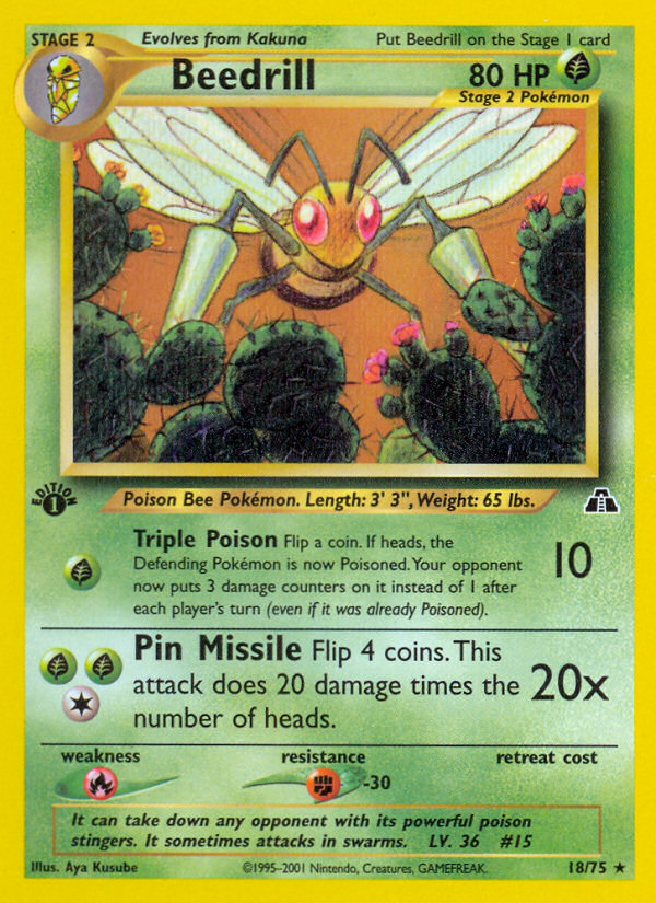 Beedrill (18/75) [Neo Discovery 1st Edition] - The Mythic Store | 24h Order Processing