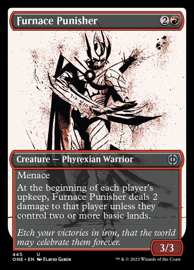 Furnace Punisher (Showcase Ichor Step-and-Compleat Foil) [Phyrexia: All Will Be One] - The Mythic Store | 24h Order Processing