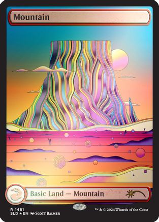 Mountain (1481) (Rainbow Foil) (SLD-1481) - Secret Lair Drop Series Foil - The Mythic Store | 24h Order Processing