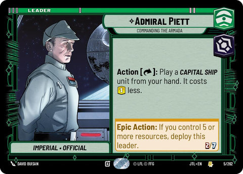 Admiral Piett - Commanding the Armada (005/262) (005/257) [Jump to Lightspeed] - The Mythic Store | 24h Order Processing