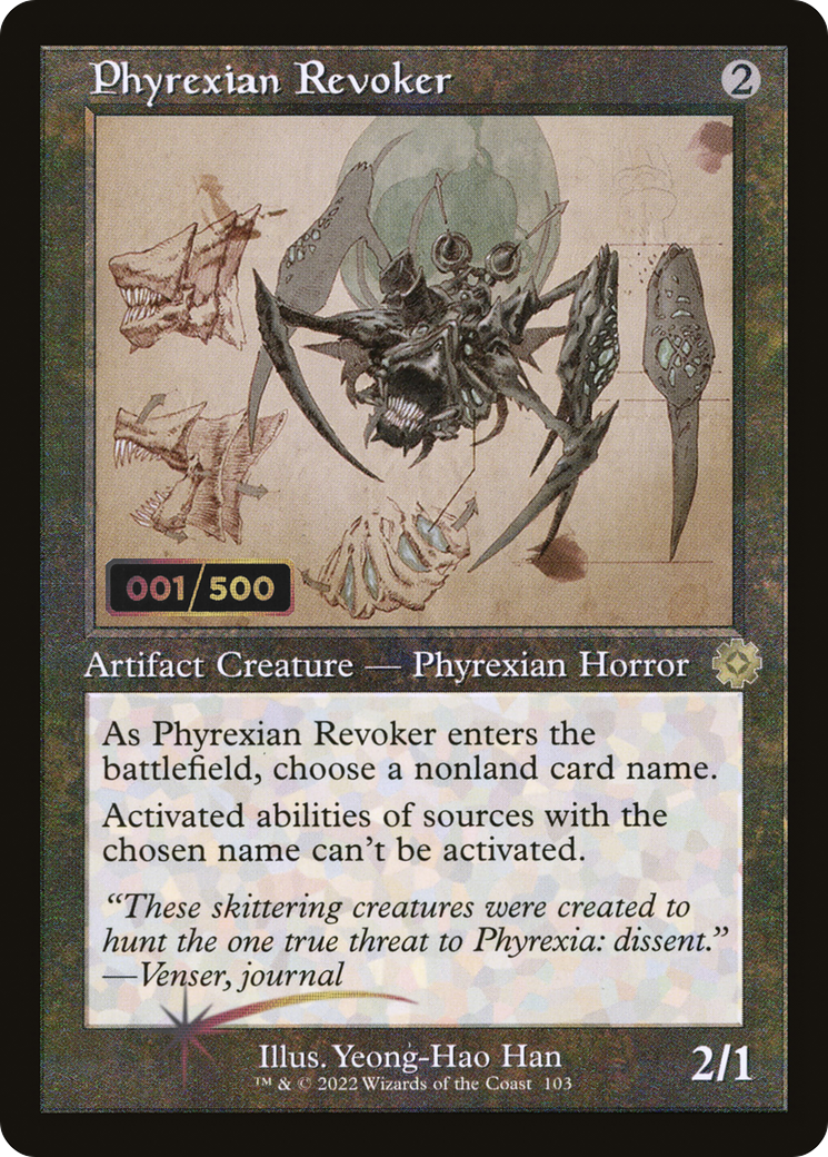 Phyrexian Revoker (Retro Schematic) (Serialized) [The Brothers' War Retro Artifacts] - The Mythic Store | 24h Order Processing