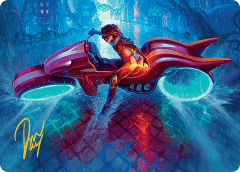 Chandra, Spark Hunter Art Card (Gold-Stamped Signature) [Aetherdrift Art Series] - The Mythic Store | 24h Order Processing