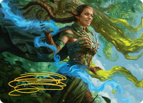Nissa, Worldsoul Speaker Art Card (Gold-Stamped Signature) [Aetherdrift Art Series] - The Mythic Store | 24h Order Processing