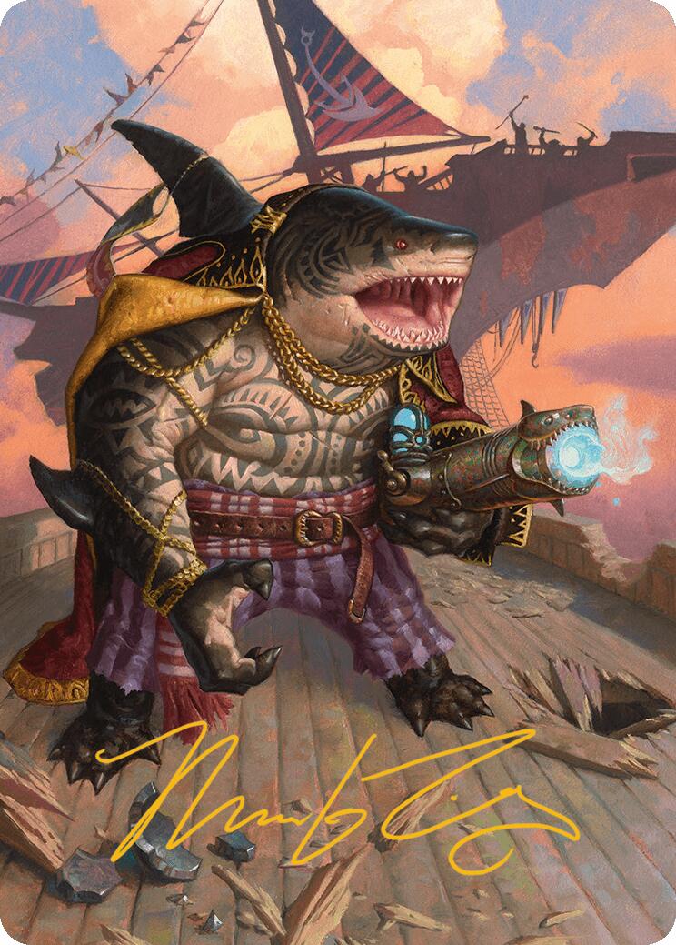 Captain Howler, Sea Scourge Art Card (4/54) (Gold-Stamped Signature) [Aetherdrift Art Series] - The Mythic Store | 24h Order Processing