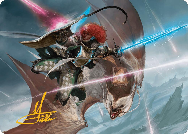 Caradora, Heart of Alacria Art Card (14/54) (Gold-Stamped Signature) [Aetherdrift Art Series] - The Mythic Store | 24h Order Processing