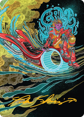 Cloudspire Skycycle Art Card (Gold-Stamped Signature) [Aetherdrift Art Series] - The Mythic Store | 24h Order Processing