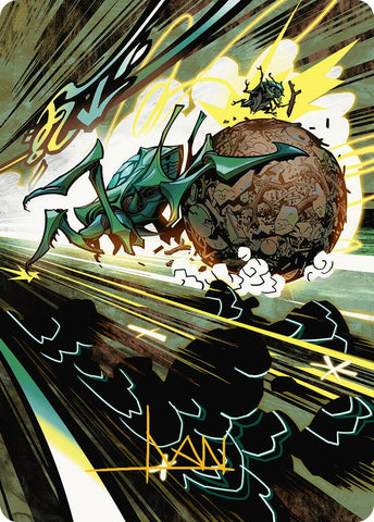 Debris Beetle Art Card (Gold-Stamped Signature) [Aetherdrift Art Series] - The Mythic Store | 24h Order Processing