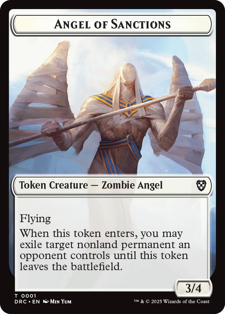 Angel of Sanctions // Vizier of Many Faces Double-Sided Token [Aetherdrift Commander] - The Mythic Store | 24h Order Processing