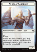 Angel of Sanctions // Zombie (0003) Double-Sided Token [Aetherdrift Commander Tokens] - The Mythic Store | 24h Order Processing
