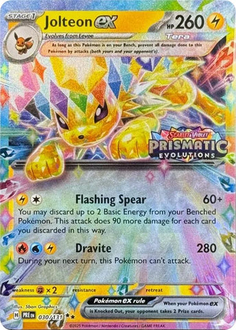 Jolteon ex (030/131) (Prismatic Evolutions Stamp) [Scarlet & Violet: Prismatic Evolutions] - The Mythic Store | 24h Order Processing