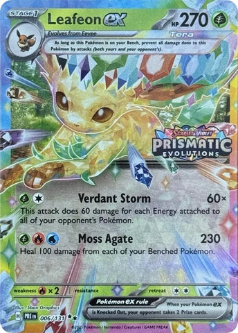 Leafeon ex (006/131) (Prismatic Evolutions Stamp) [Scarlet & Violet: Prismatic Evolutions] - The Mythic Store | 24h Order Processing
