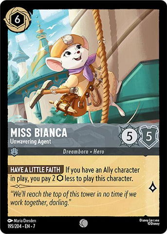 Miss Bianca - Unwavering Agent (195/204) [Archazia's Island] - The Mythic Store | 24h Order Processing
