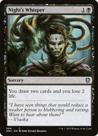Night's Whisper [Phyrexia: All Will Be One Commander] - The Mythic Store | 24h Order Processing