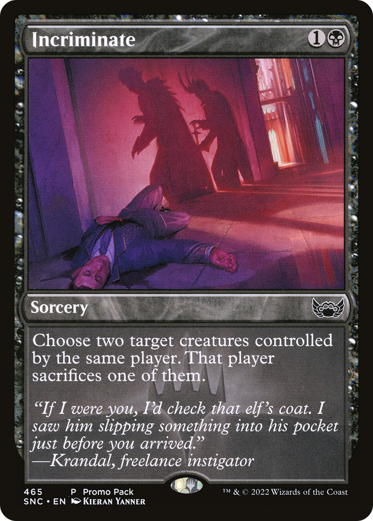 Incriminate (Promo Pack) [Streets of New Capenna] - The Mythic Store | 24h Order Processing