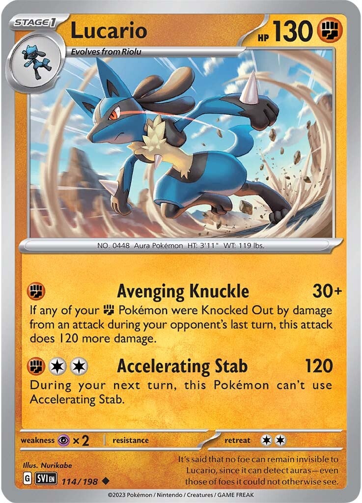 Lucario (114/198) [Scarlet & Violet: Base Set] - The Mythic Store | 24h Order Processing