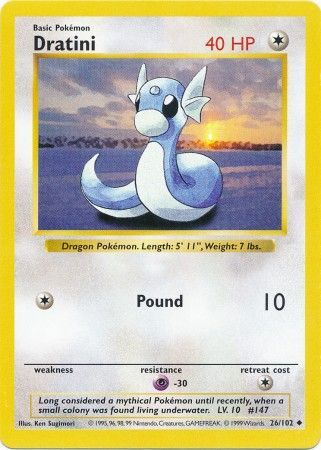Dratini (26/102) [Base Set Shadowless Unlimited] - The Mythic Store | 24h Order Processing