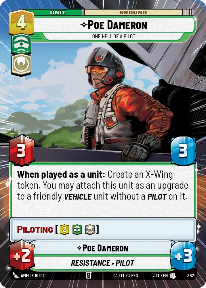 Poe Dameron - One Hell of a Pilot (362) (Hyperspace) (362) [Jump to Lightspeed] - The Mythic Store | 24h Order Processing