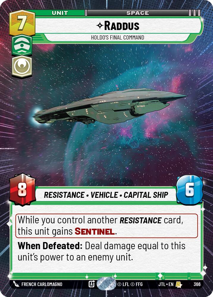 Raddus - Holdo's Final Command (366) (Hyperspace) (366) [Jump to Lightspeed] - The Mythic Store | 24h Order Processing