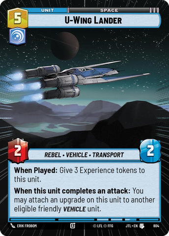 U-Wing Lander (804) (Hyperspace Foil) (804) [Jump to Lightspeed] - The Mythic Store | 24h Order Processing