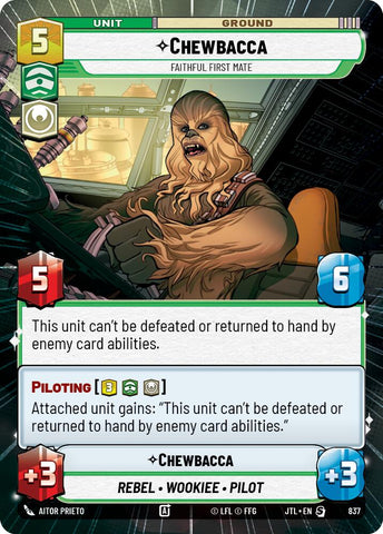 Chewbacca - Faithful First Mate (837) (Hyperspace Foil) (837) [Jump to Lightspeed] - The Mythic Store | 24h Order Processing