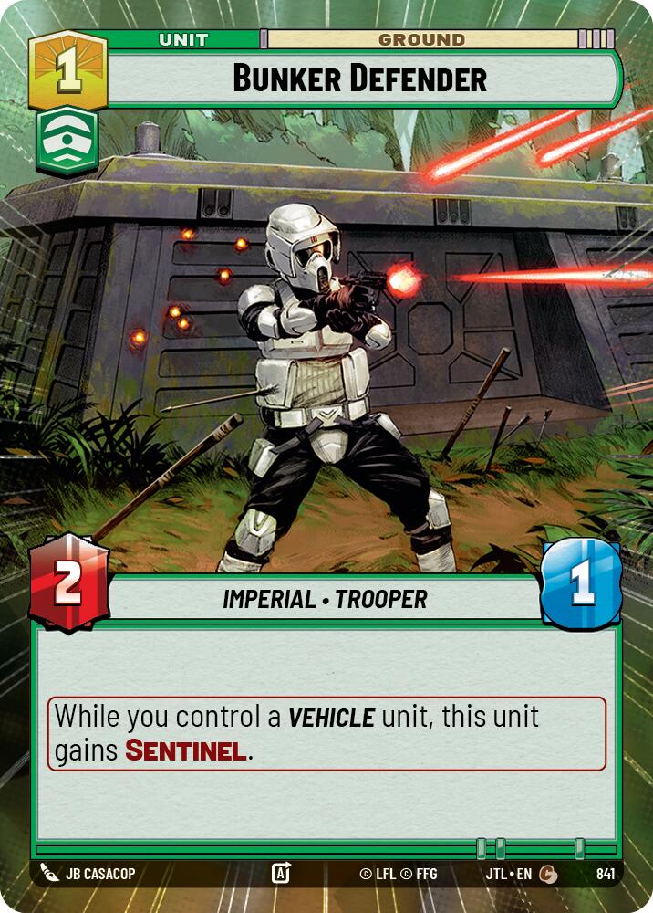 Bunker Defender (841) (Hyperspace Foil) (841) [Jump to Lightspeed] - The Mythic Store | 24h Order Processing