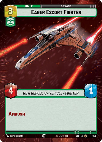 Eager Escort Fighter (846) (Hyperspace Foil) (846) [Jump to Lightspeed] - The Mythic Store | 24h Order Processing