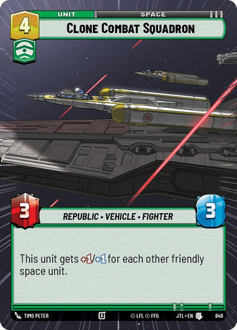 Clone Combat Squadron (849) (Hyperspace Foil) (849) [Jump to Lightspeed] - The Mythic Store | 24h Order Processing