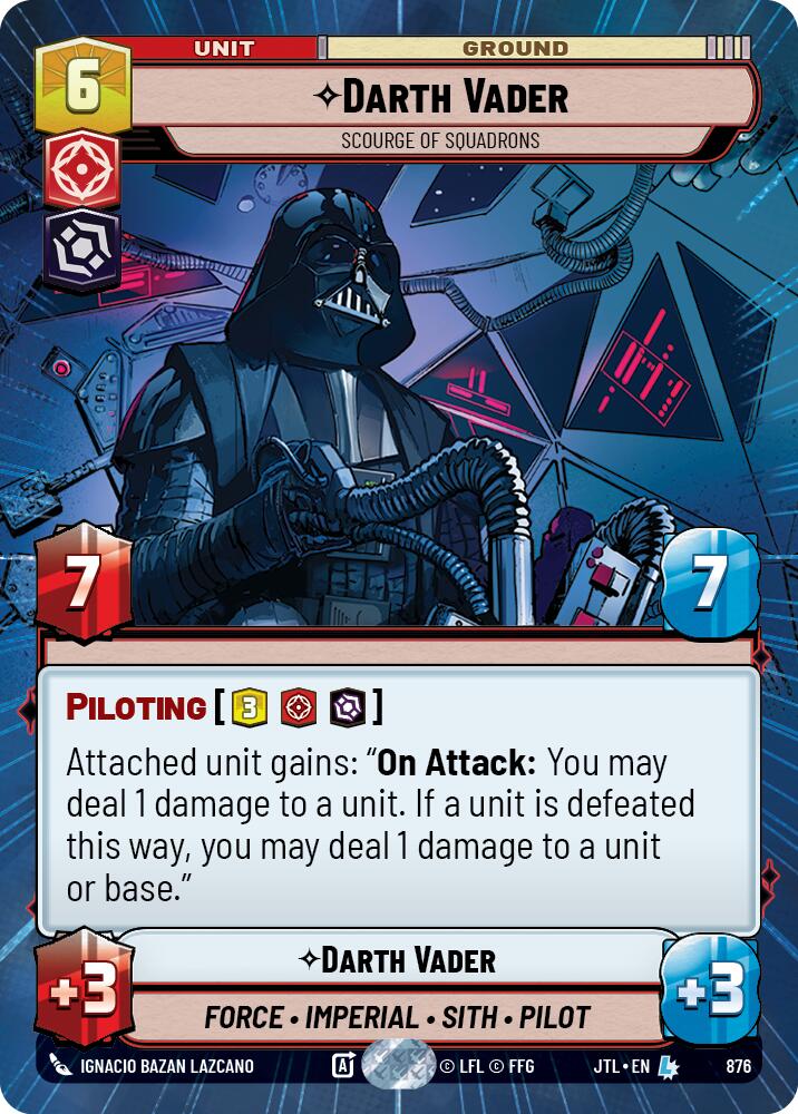 Darth Vader - Scourge of Squadrons (876) (Hyperspace Foil) (876) [Jump to Lightspeed] - The Mythic Store | 24h Order Processing