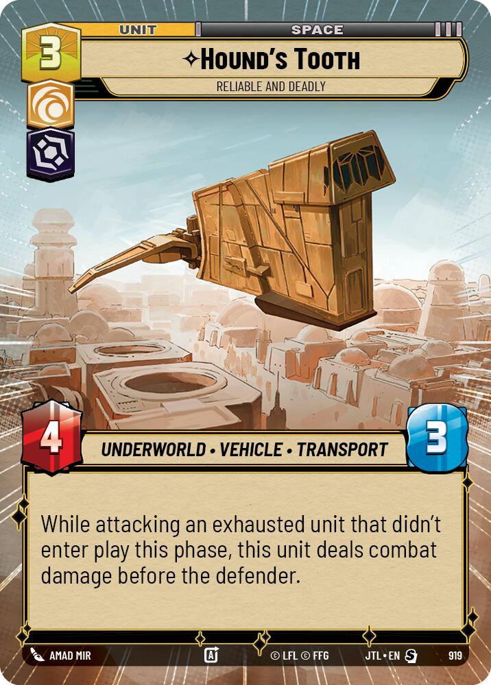 Hound's Tooth - Reliable and Deadly (919) (Hyperspace Foil) (919) [Jump to Lightspeed] - The Mythic Store | 24h Order Processing