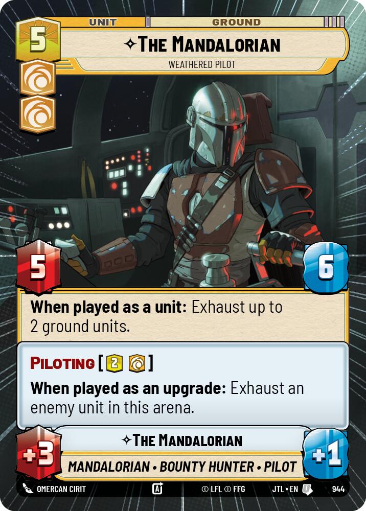 The Mandalorian - Weathered Pilot (944) (Hyperspace Foil) (944) [Jump to Lightspeed] - The Mythic Store | 24h Order Processing