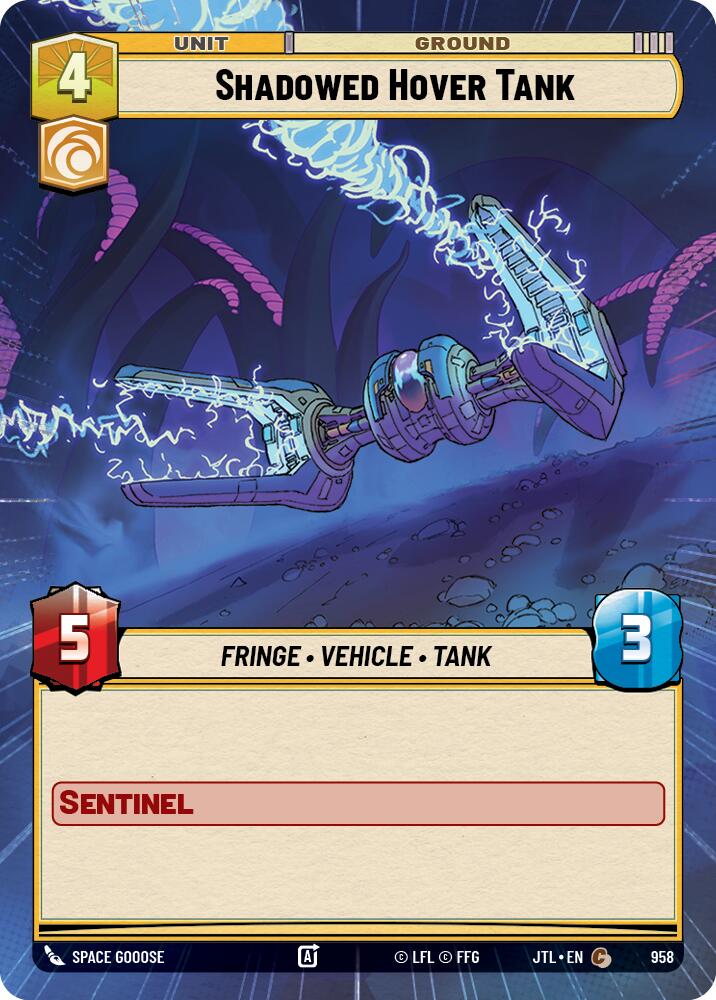 Shadowed Hover Tank (958) (Hyperspace Foil) (958) [Jump to Lightspeed] - The Mythic Store | 24h Order Processing