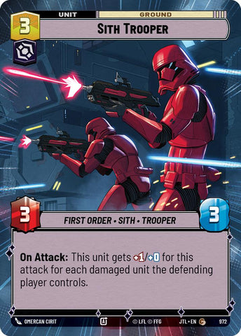 Sith Trooper (972) (Hyperspace Foil) (972) [Jump to Lightspeed] - The Mythic Store | 24h Order Processing