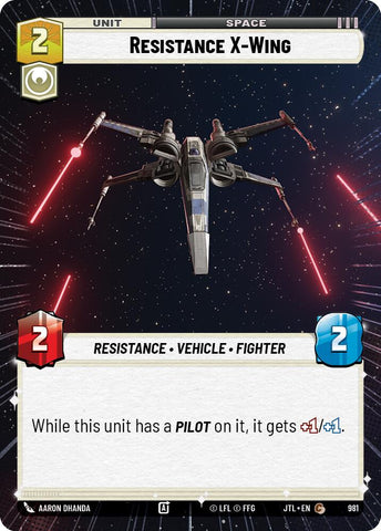 Resistance X-Wing (981) (Hyperspace Foil) (981) [Jump to Lightspeed] - The Mythic Store | 24h Order Processing