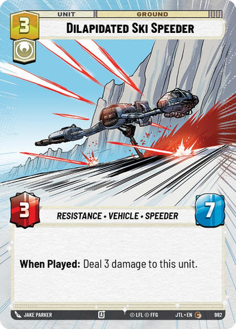 Dilapidated Ski Speeder (982) (Hyperspace Foil) (982) [Jump to Lightspeed] - The Mythic Store | 24h Order Processing