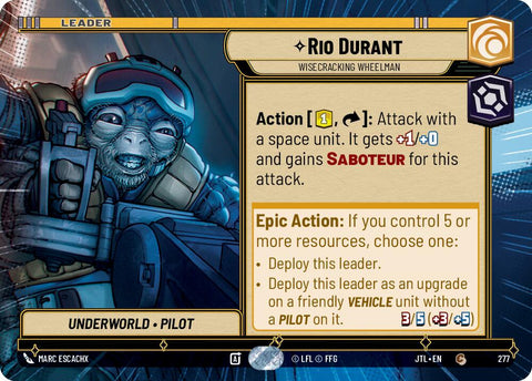 Rio Durant - Wisecrack Wheelman (277) (Hyperspace) (277) [Jump to Lightspeed] - The Mythic Store | 24h Order Processing