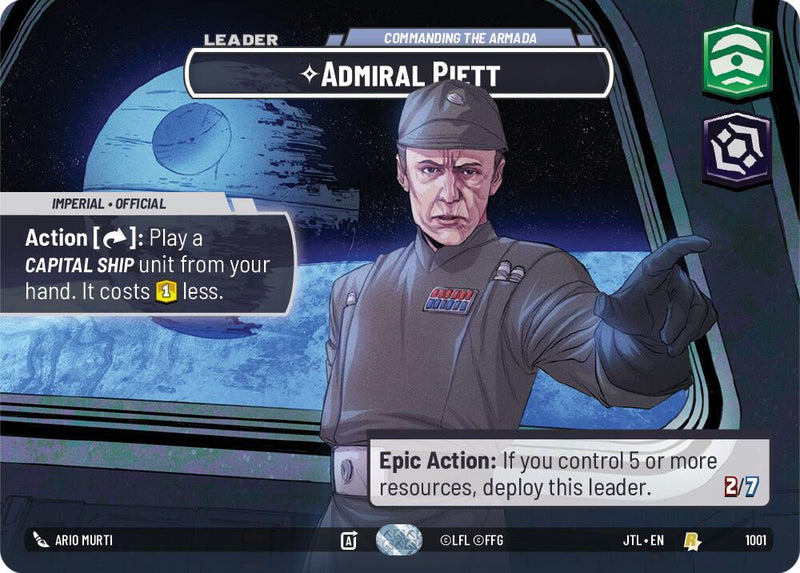 Admiral Piett - Commanding the Armada (1001) (Showcase) (1001) [Jump to Lightspeed] - The Mythic Store | 24h Order Processing
